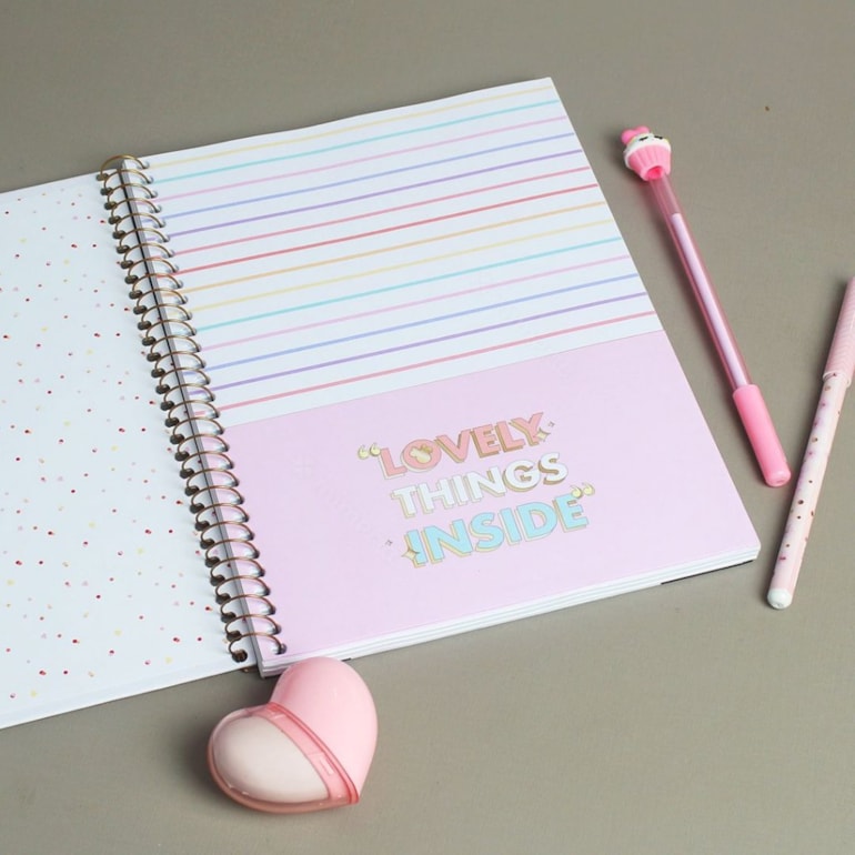 Caderno Colegial Minnie I'm So Busy Branco 80 Folhas