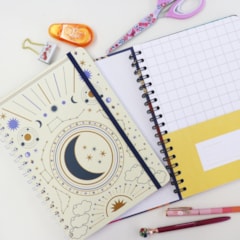Caderno Colegial Pautado Astral Carta Lunar