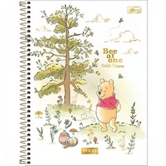 Caderno Colegial Pooh Branco 80 Folhas