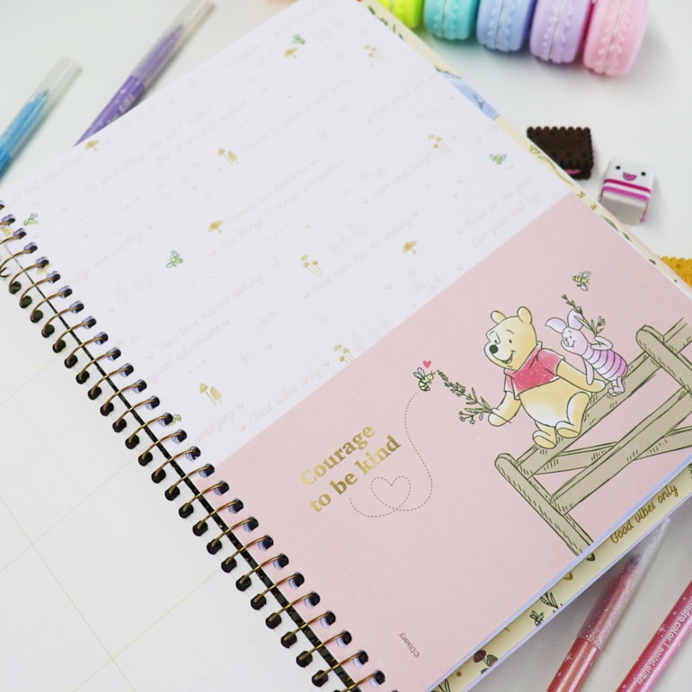 Caderno Colegial Pooh Verde 80 Folhas