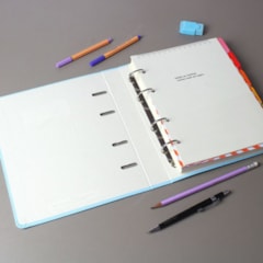 Caderno Criativo Argolado Azul Pastel