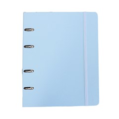 Caderno Criativo Argolado Pautado Clássica Azul Pastel Grande