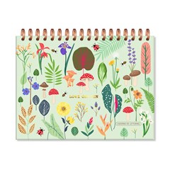 Caderno de Criação Folhas Pretas Love Garden Verde