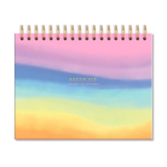 Caderno de Lettering Folhas Pretas Tie Dye