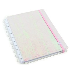 Caderno Inteligente Holográfico Grande Rosa