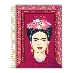 Caderno Universitário Frida Kahlo Moldura 80 Folhas