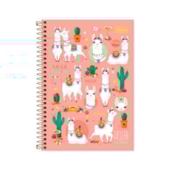 Caderno Universitário Hello Lhama Oh La La 80 Folhas