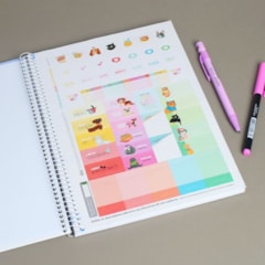 Caderno Universítário Hug Me Colorido Rosa 80 Folhas