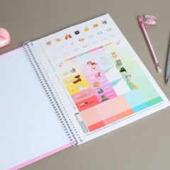 Caderno Universítário Hug Me Rosa Claro 80 Folhas