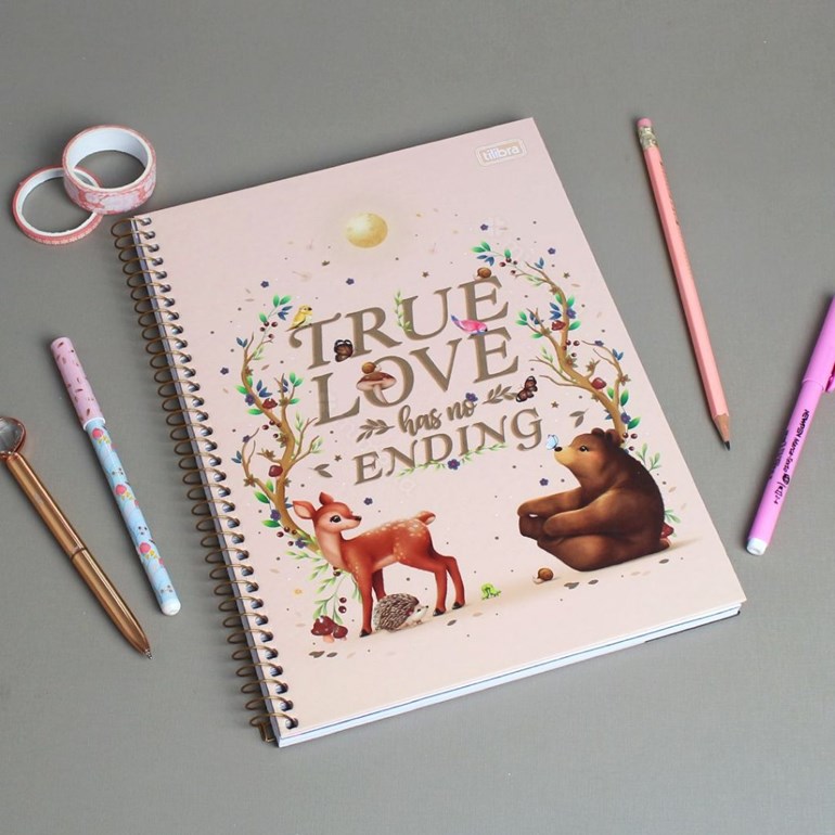 Caderno Universitário Loveland True Love 80 Folhas