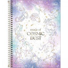 Caderno Universitário Magic Constelações Branco 80 Folhas