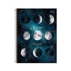 Caderno Universitário Magic Fases da Lua 80 Folhas