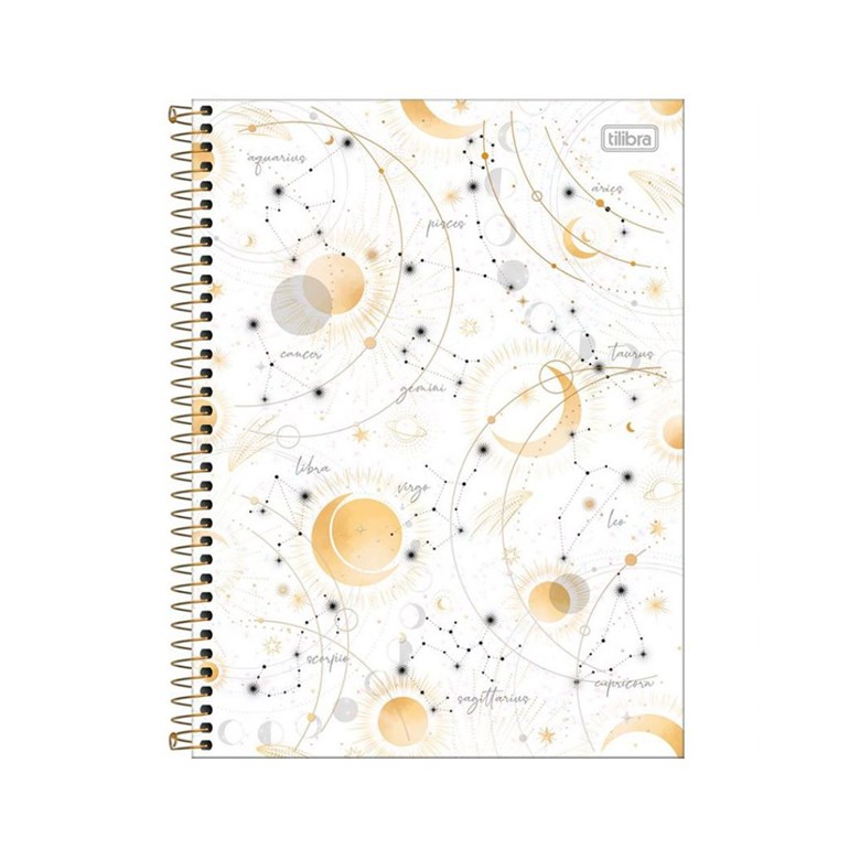 Caderno Universitário Magic Sol e Lua 80 Folhas