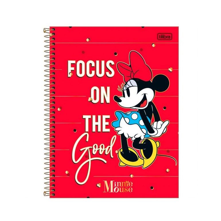 Caderno Universitário Minnie Core Focus on The Good 80 Folhas