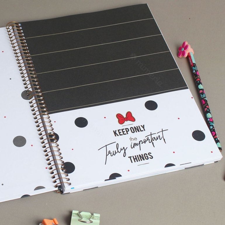 Caderno Universitário Minnie Core Keep It Fun 80 Folhas