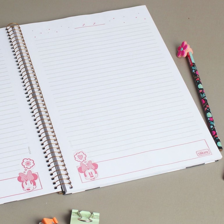 Caderno Universitário Minnie Core Keep It Fun 80 Folhas