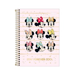 Caderno Universitário Minnie Stay Forever Cool 80 Folhas