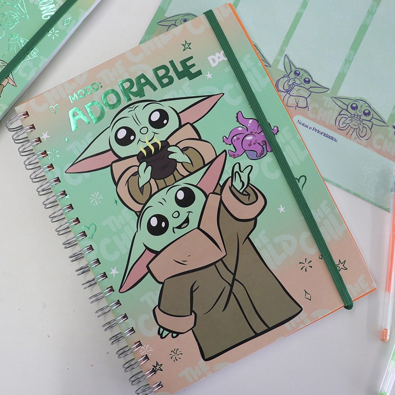 Caderno Universitário Smart Star Wars - Baby Yoda