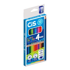 Caixa Lápis de Cor Supercolor com 12 Cores 1 Apontador e 1 Lápis Preto