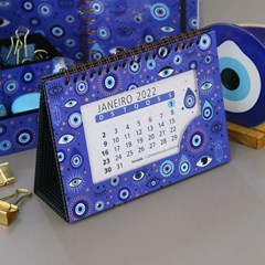 Calendário de Mesa 2022 Olho Grego Azul