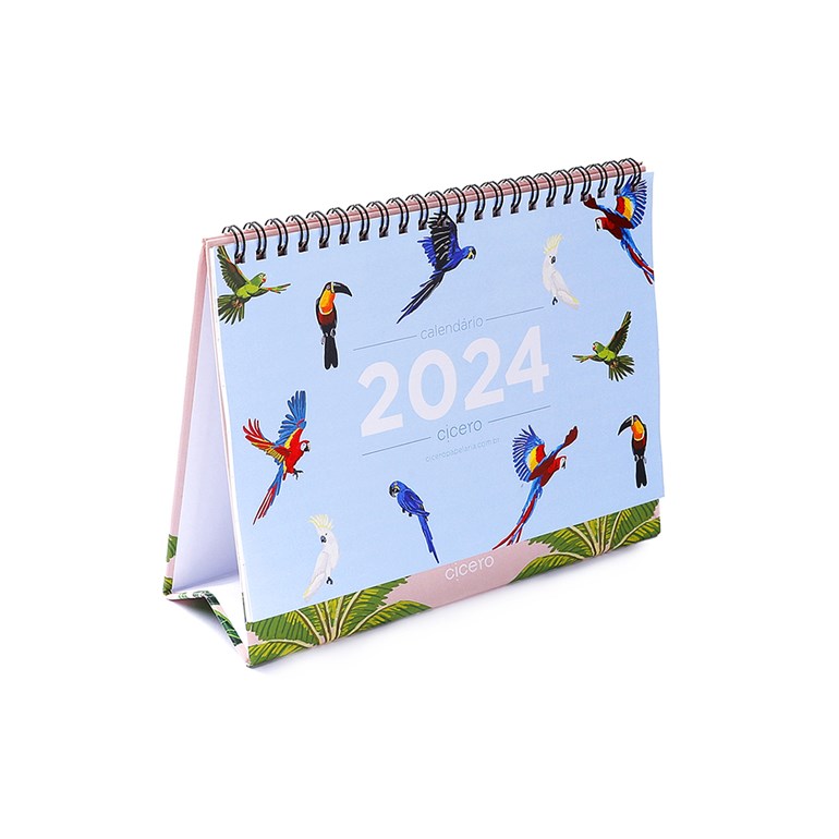 Calendário de Mesa 2024 20x15 Pássaros