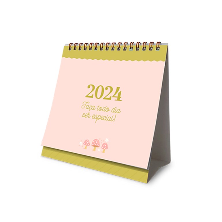 Calendário de Mesa 2024 Cogumelo