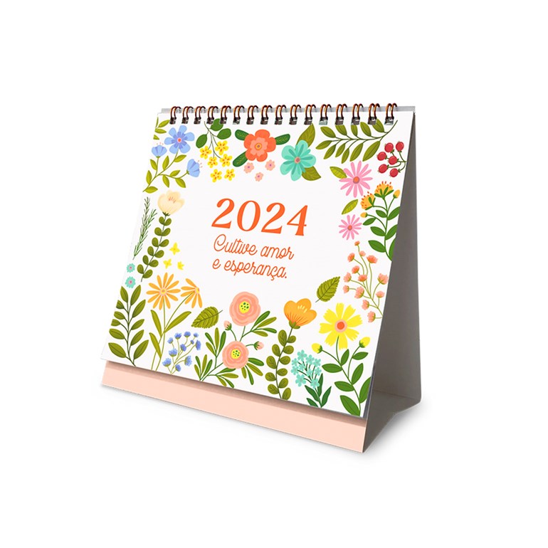 Calendário de Mesa 2024 Flores