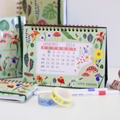 Calendário de Mesa 2024 Love Garden Verde