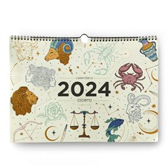 Calendário de Parede 2024 Astral Cartas do Zodíaco