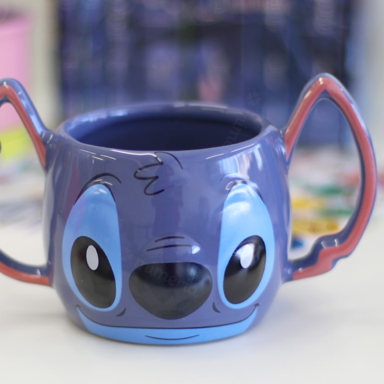 Caneca 3D Stitch Alça Dupla 450 ml