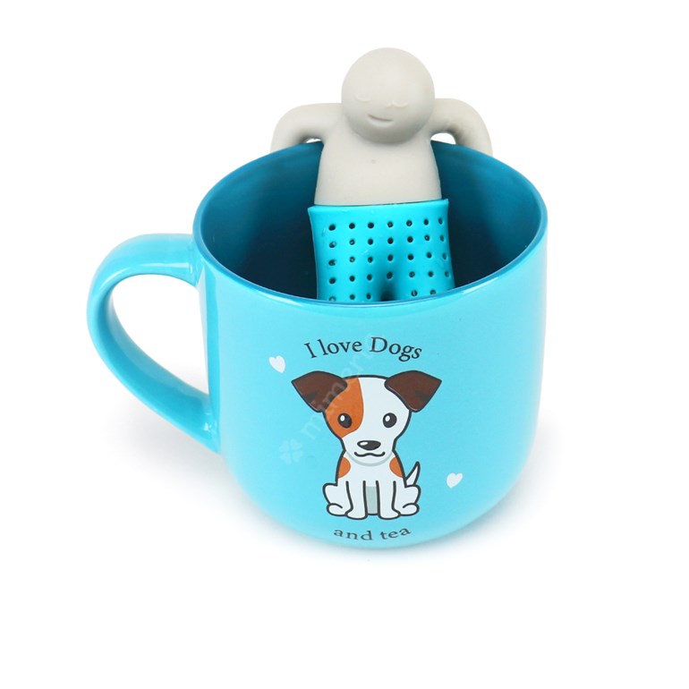 Caneca com Infusor para Chá I Love Dogs