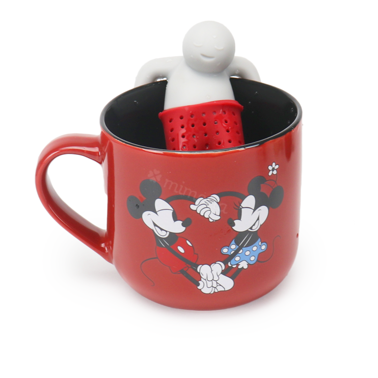 Caneca com Infusor para Chá Love Mickey e Minnie 350 ml