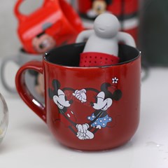 Caneca com Infusor para Chá Love Mickey e Minnie 350 ml