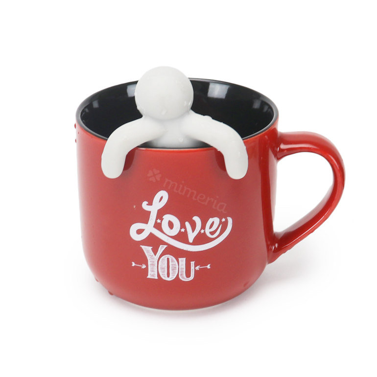 Caneca com Infusor para Chá Love Mickey e Minnie 350 ml