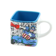 Caneca Cubo de Cerâmica Decorativa Capitão América