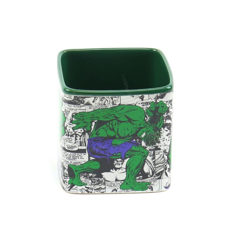 Caneca Cubo de Cerâmica Decorativa Hulk
