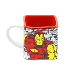 Caneca Cubo de Cerâmica Decorativa Iron Man