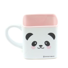 Caneca Cubo de Cerâmica Decorativa Panda