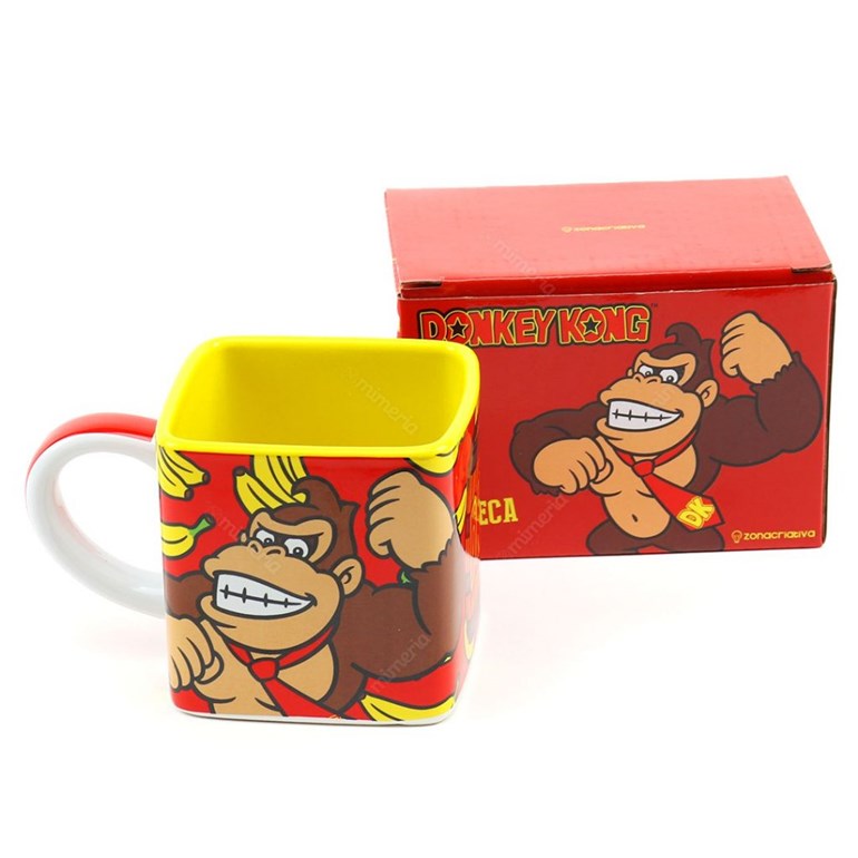 Caneca Cubo de Cerâmica Donkey Kong