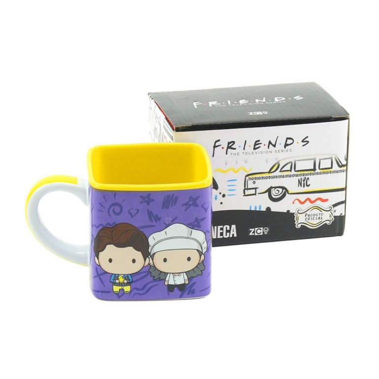 Caneca Cubo Decorativa Friends Kawai 300 ml