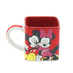 Caneca Cubo Decorativa Mickey e Minnie Namorados 300 ml