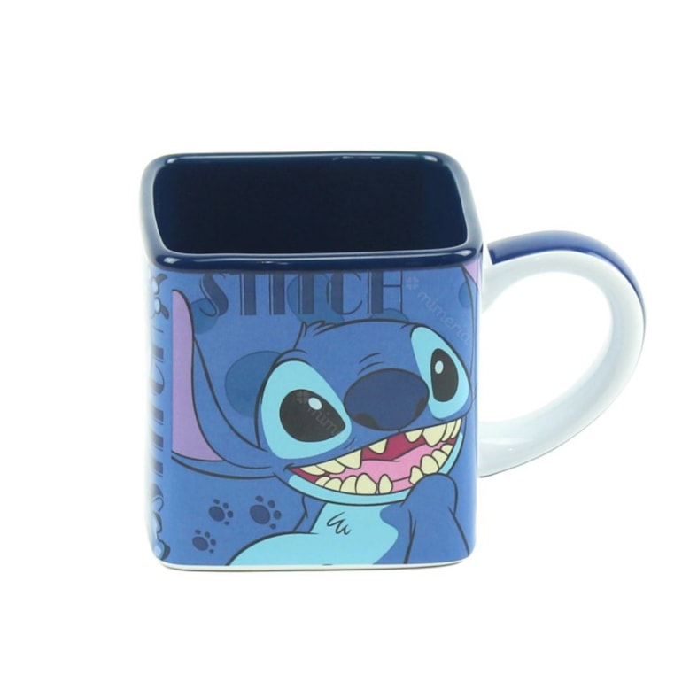 Caneca Cubo Decorativa Stitch 300 ml