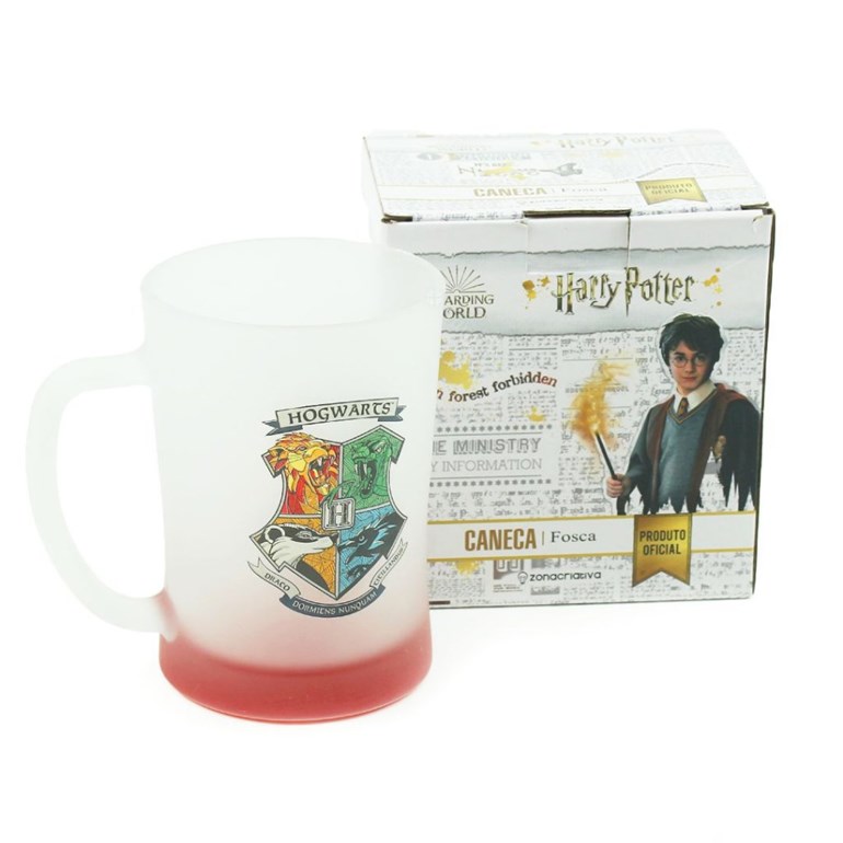 Caneca de Chop Fosca Harry Potter Casas de Hogwarts 650 ml