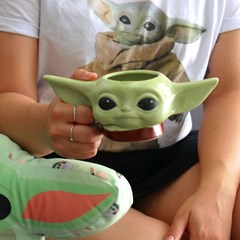 Caneca de Porcelana Decorativa Star Wars 3D Baby Yoda