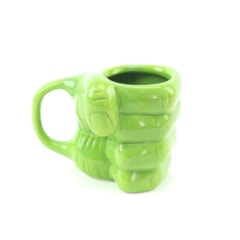 Caneca Decorativa de Porcelana 3D Avengers Hulk Mão