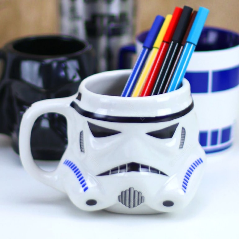 Caneca Decorativa de Porcelana 3D Star Wars Stormtroopers