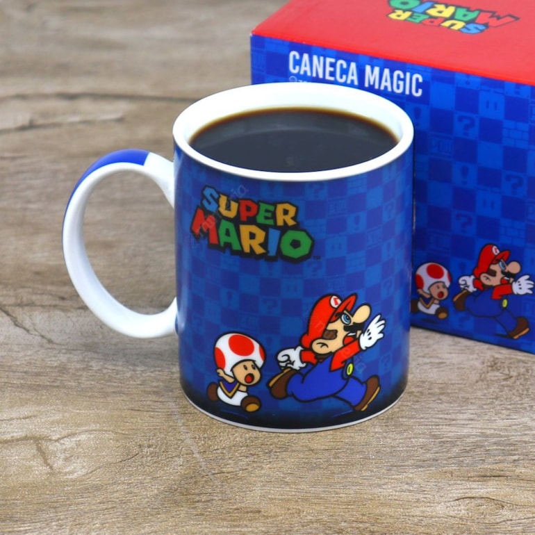 Caneca Mágica Super Mario e Bowser