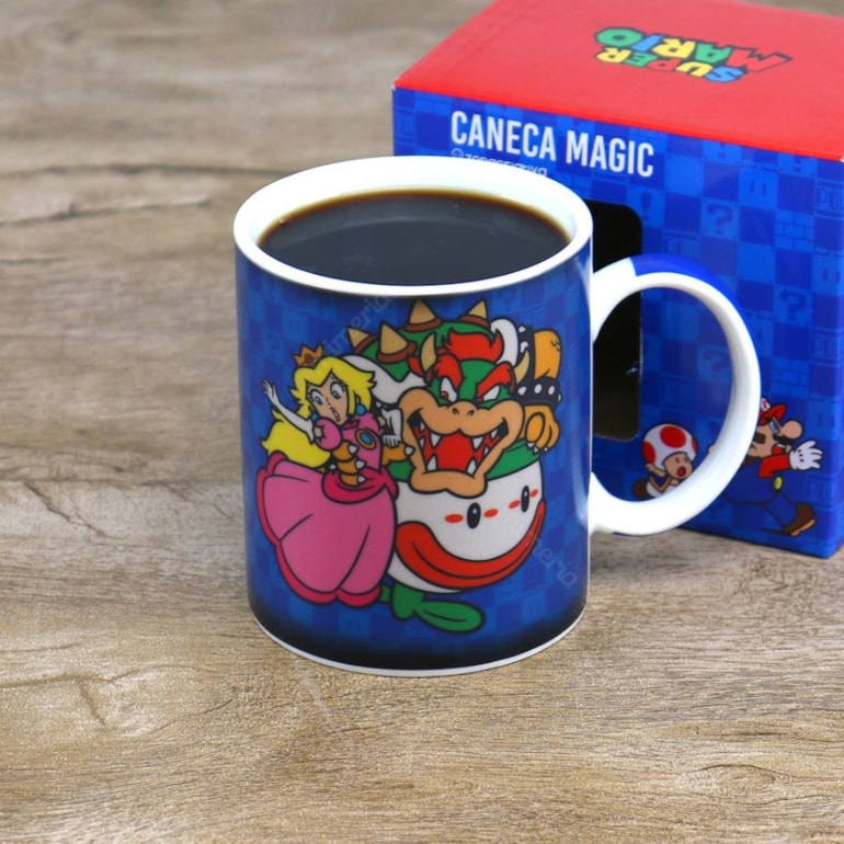 Caneca Mágica Super Mario e Bowser