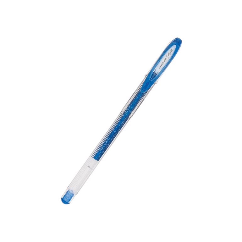 Caneta Gel com Glitter Uniball Signo Sparkling Azul