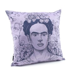 Capa de Almofada Frida Kahlo Flor de Maracujá Lilás